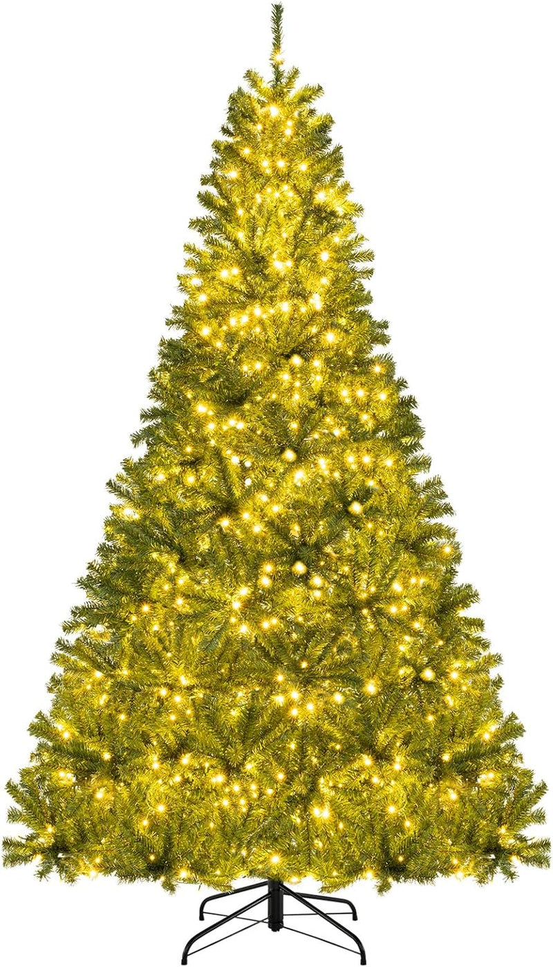 Load image into Gallery viewer, Goplus 6FT | 7FT | 8FT Pre-Lit Remote Control Artificial Christmas Tree with Warm White LED Lights
