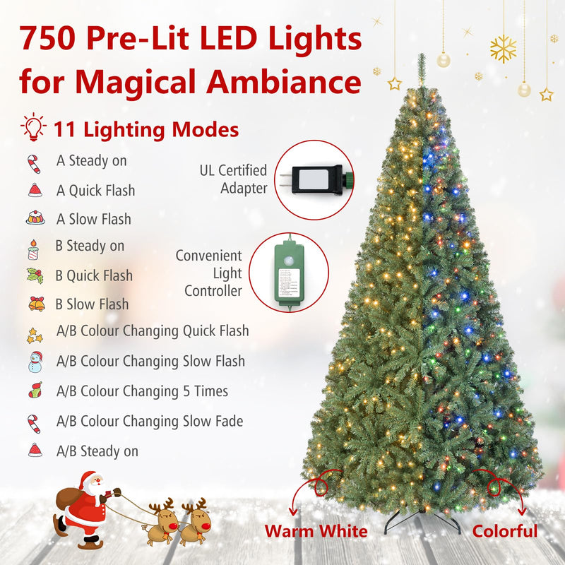 Load image into Gallery viewer, Goplus 8FT/7FT Artificial Christmas Tree | Holiday Decoration Tree Indoor Outdoor
