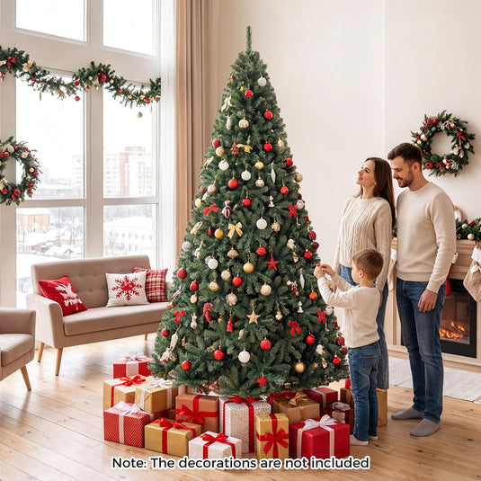 Goplus 8FT/7FT Artificial Christmas Tree | Holiday Decoration Tree Indoor Outdoor