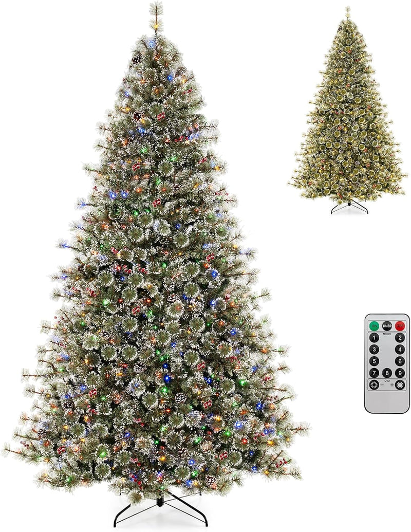 Load image into Gallery viewer, Goplus 6ft / 7.5ft / 9ft Pre-Lit Artificial Christmas Tree with 360° Quick Power Connector
