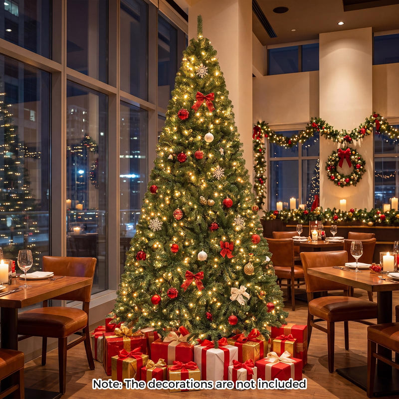 Load image into Gallery viewer, Goplus 9FT Artificial Christmas Tree | Full Xmas Tree w/2944 Branch Tips and 2 Lighting Colors
