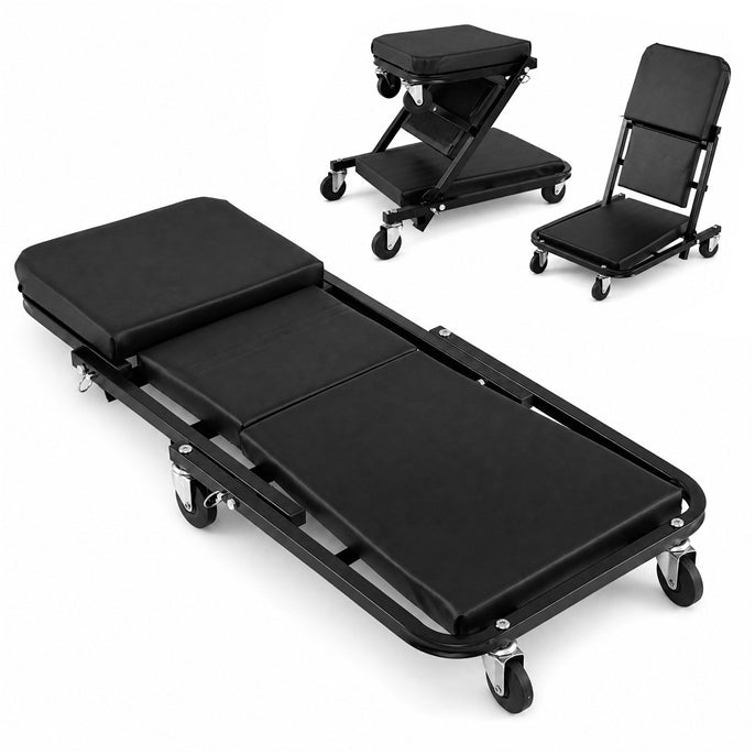 Load image into Gallery viewer, Goplus 36" 3-in-1 Folding Mechanic Creeper | Under Car Roller Creeper
