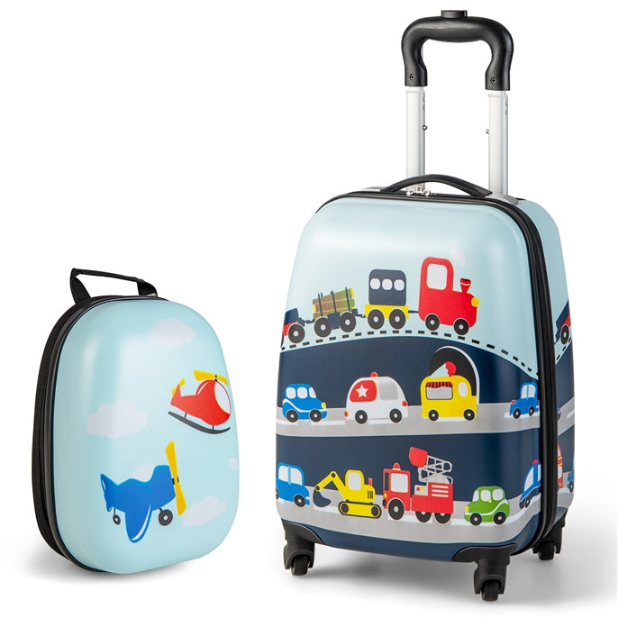 Load image into Gallery viewer, Goplus 2PC Kids Luggage, 12&quot; &amp; 16&quot; Kids Carry On Luggage Set, Lightweight Spinner Suitcases for Boys and Girls
