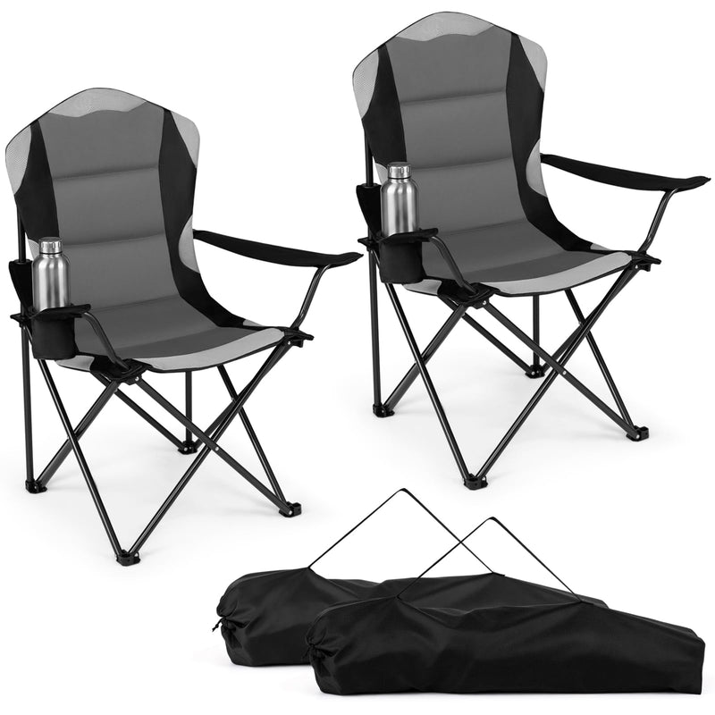 Load image into Gallery viewer, Goplus 2 Pack Folding Camping Chairs | 330LBS Capacity for Adult Fishing Lawn Beach
