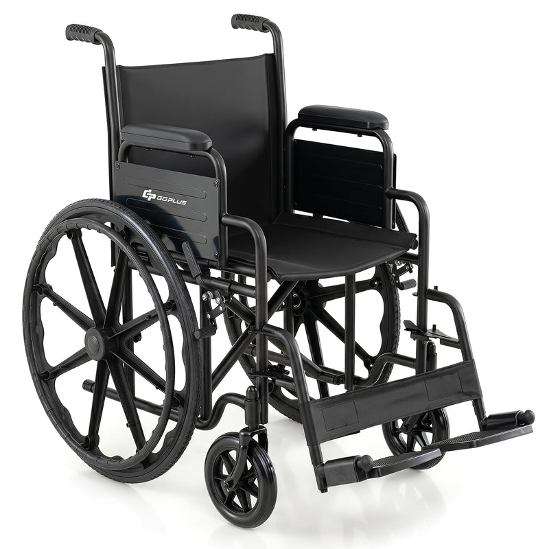 Load image into Gallery viewer, Goplus Lightweight Folding Wheelchair for Adults w/Swing-Away Footrest &amp; Desk Arm
