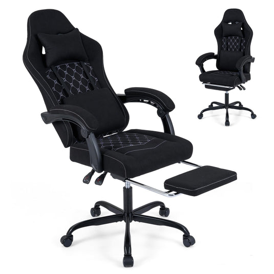 Goplus Gaming Chair Height Adjustable Computer Chair with Headrest Video Game Chair