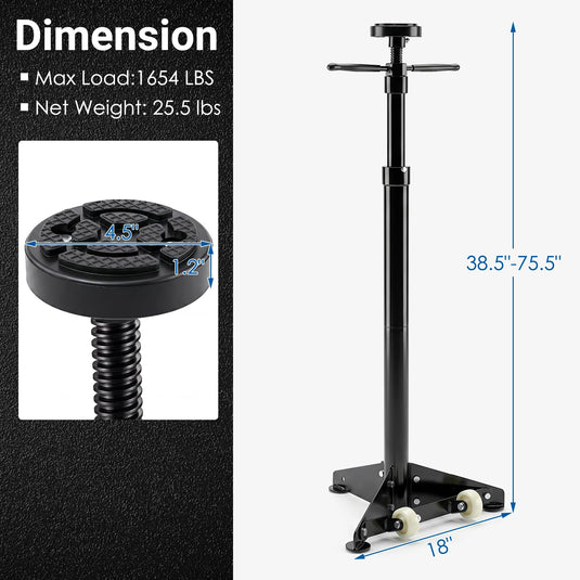 Goplus Underhoist Support Stand | 3/4 Ton Capacity Jack Stand | Lifting from 38.5" to 75.5"