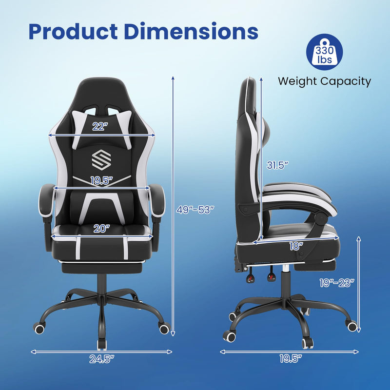Load image into Gallery viewer, Goplus Ergonomic Computer Chair with Footrest Lumbar Support Linkage Armrests
