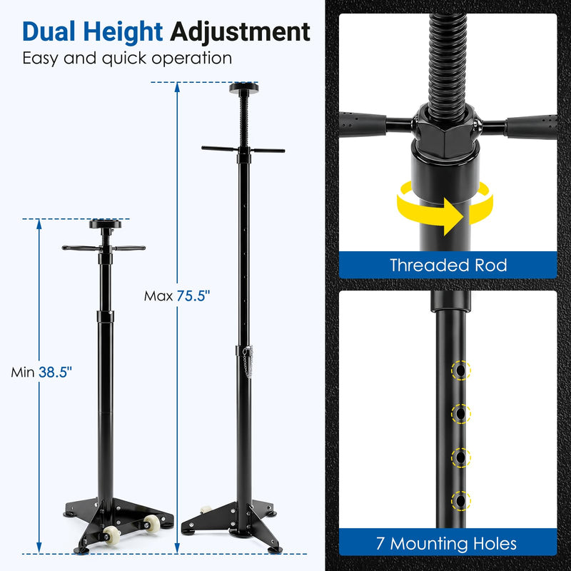 Load image into Gallery viewer, Goplus Underhoist Support Stand | 3/4 Ton Capacity Jack Stand | Lifting from 38.5" to 75.5"
