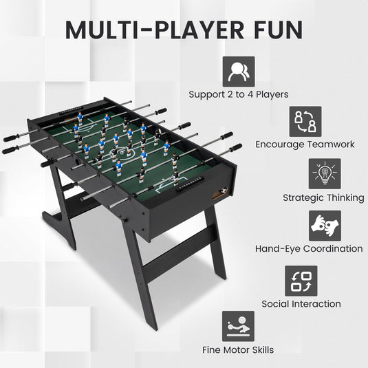 Goplus 48" Folding Foosball Table Full Competition Size Soccer Table for Adults Family Night