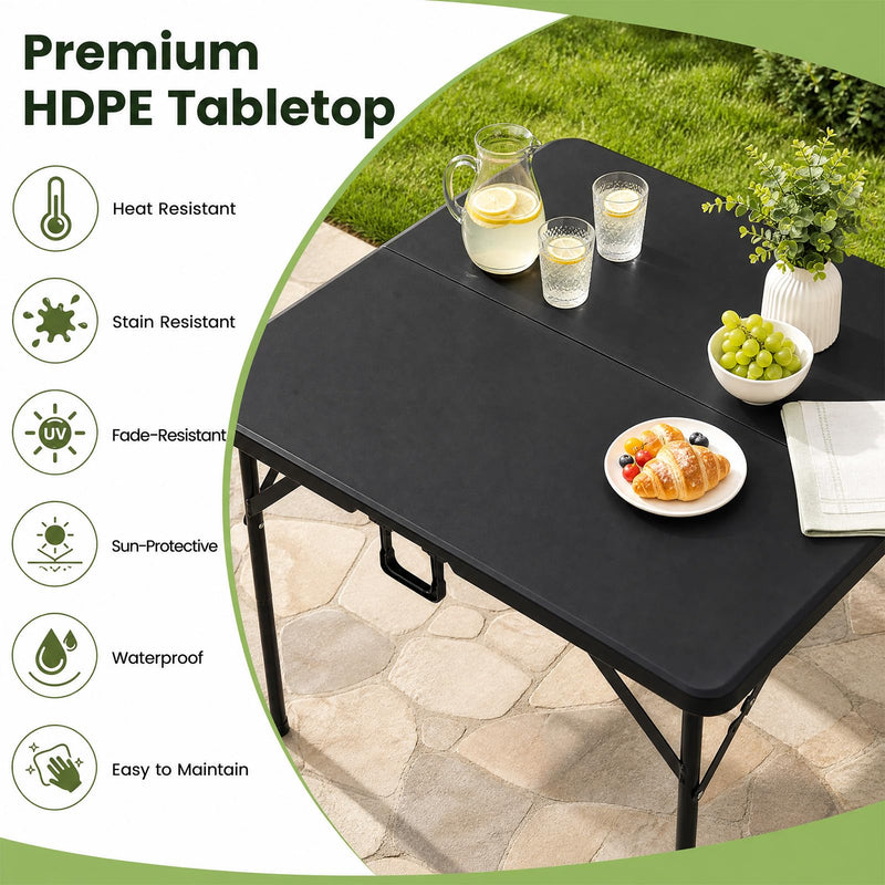 Load image into Gallery viewer, Goplus 34” Folding Table | Square Foldable Card Table for Indoor Outdoor Use
