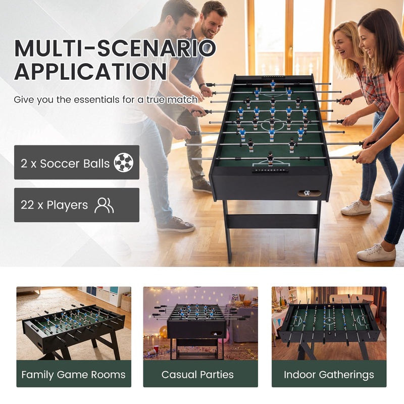 Load image into Gallery viewer, Goplus 48" Folding Foosball Table Full Competition Size Soccer Table for Adults Family Night
