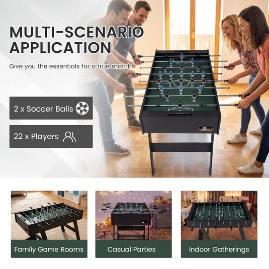 Goplus 48" Folding Foosball Table Full Competition Size Soccer Table for Adults Family Night