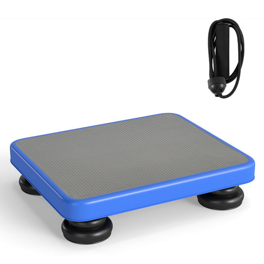 Goplus 24" x 20" Mini Trampoline with Elastic Rope | Rebounder Bouncing Board