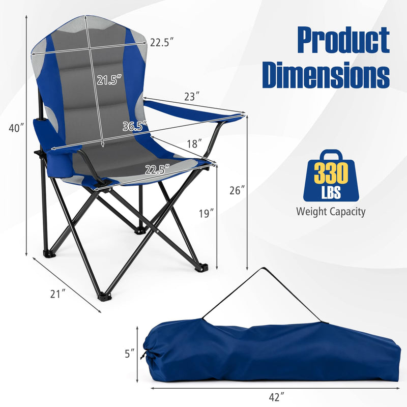 Load image into Gallery viewer, Goplus 2 Pack Folding Camping Chairs | 330LBS Capacity for Adult Fishing Lawn Beach
