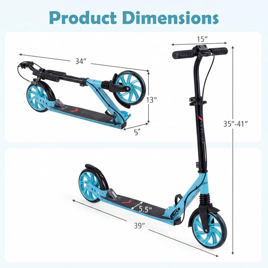 Goplus Foldable Kick Scooter for Teens Adults with Light-up Wheels
