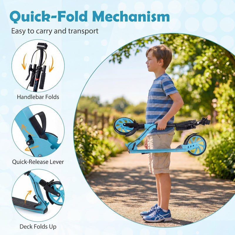 Load image into Gallery viewer, Goplus Foldable Kick Scooter for Teens Adults with Light-up Wheels
