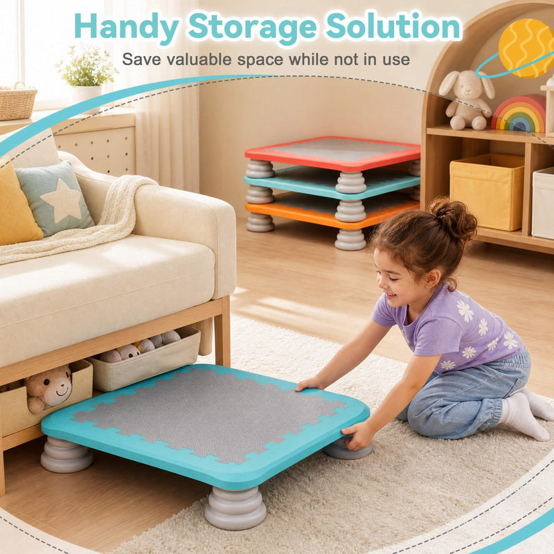 Load image into Gallery viewer, Goplus Mini Trampoline for Kids with 4 Non‑Slip Removable Foot Pads | 25.5" Rebounder for Boys Girls
