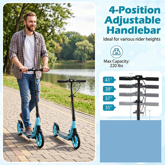 Goplus Foldable Kick Scooter for Teens Adults with Light-up Wheels