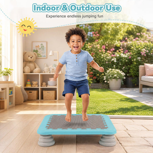 Goplus Mini Trampoline for Kids with 4 Non‑Slip Removable Foot Pads | 25.5" Rebounder for Boys Girls