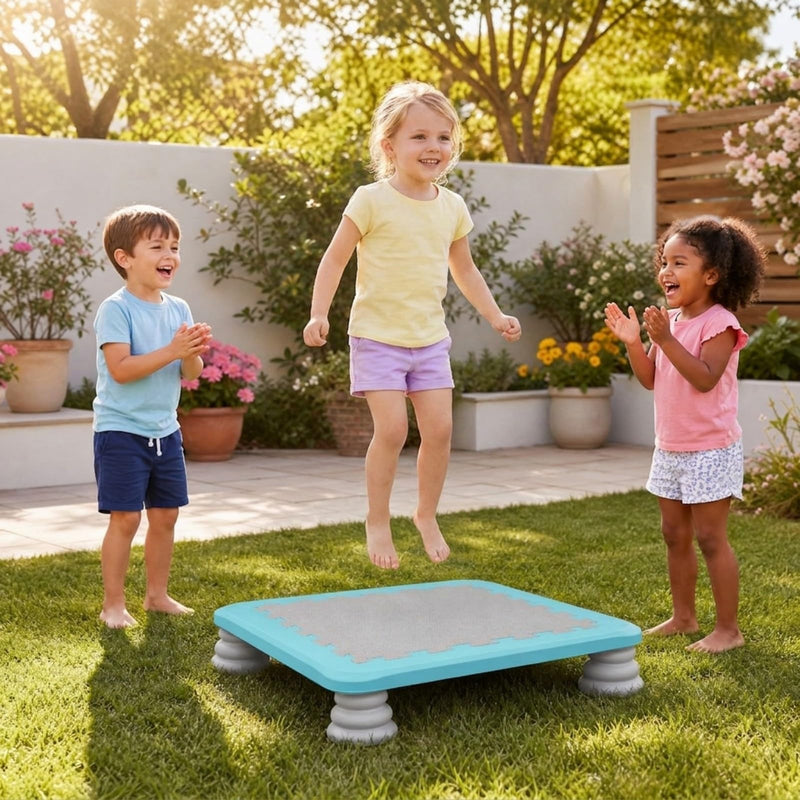 Load image into Gallery viewer, Goplus Mini Trampoline for Kids with 4 Non‑Slip Removable Foot Pads | 25.5" Rebounder for Boys Girls
