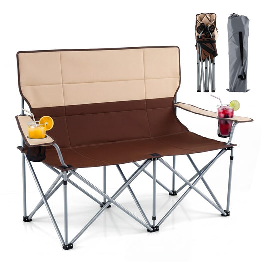 Goplus Double Camping Chair Folding Camping Couch