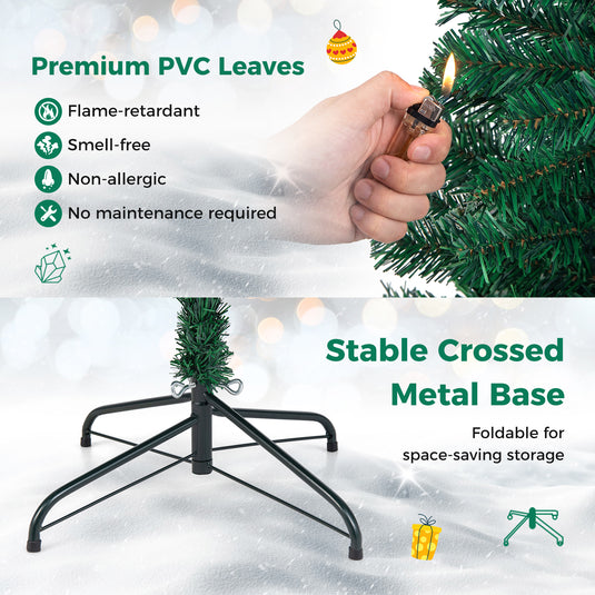 Artificial Christmas Tree with Solid Metal Stand