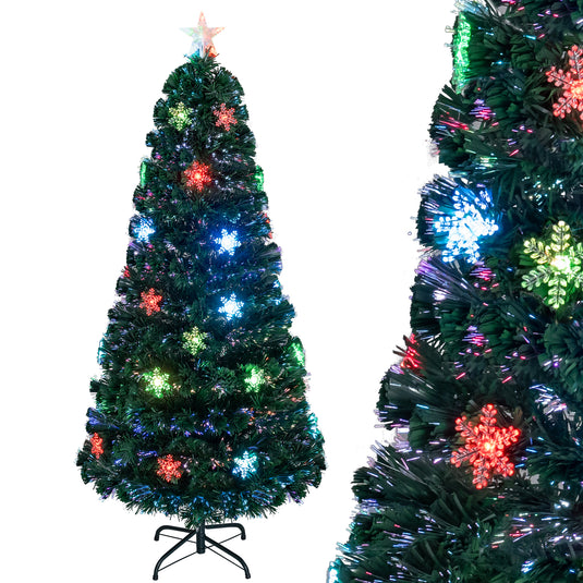 Goplus Pre-Lit Fiber Optic Artificial Christmas Tree