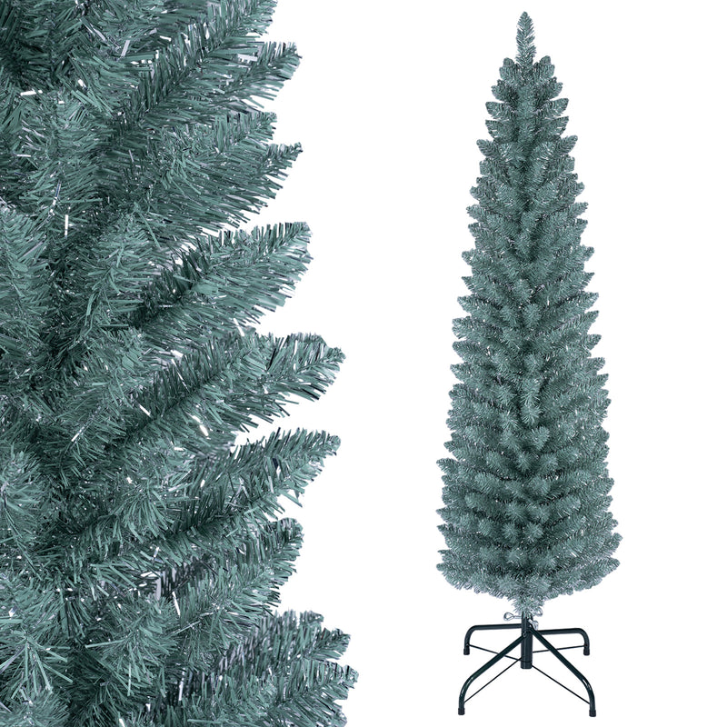 Load image into Gallery viewer, Goplus 5ft/6ft/7ft/8ft Artificial Pencil Christmas Tree | Skinny Decoration Tree for Home Office Shop Small Space

