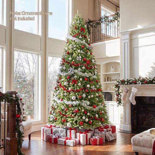 Goplus 12ft Artificial Spruce Fir Christmas Tree with 7794 Full Branch Tips