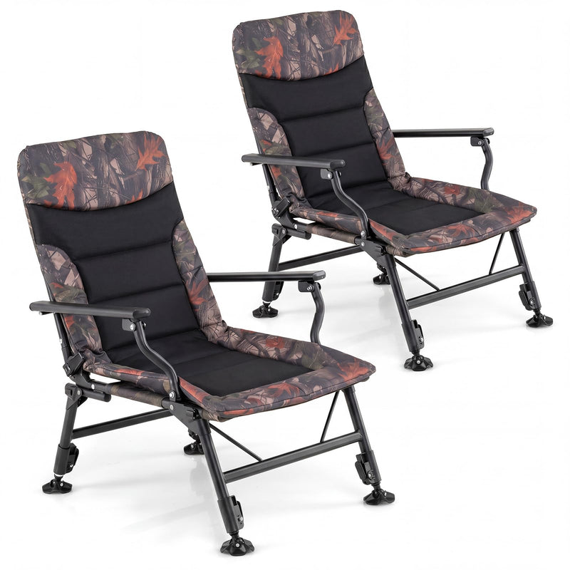 Load image into Gallery viewer, Goplus Heavy Duty All-Terrain Camping Chair with Padded High-Back
