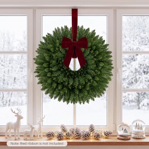 Goplus 6 PCS Nesting Christmas Wreaths Set with sizes 30" 24" 20" 18" 16" 14"