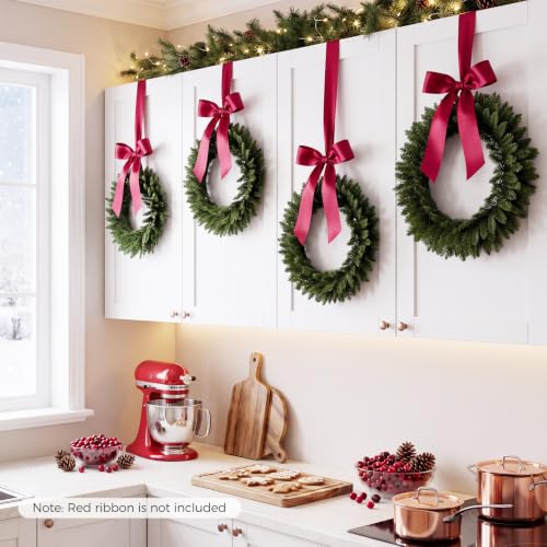 Goplus 6 PCS Nesting Christmas Wreaths Set with sizes 30" 24" 20" 18" 16" 14"