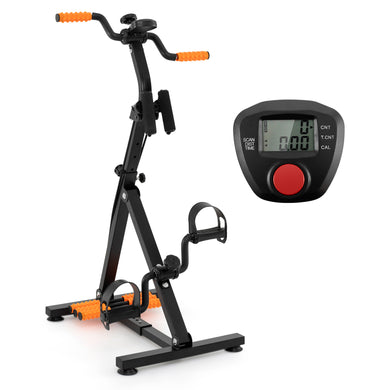 Goplus Pedal Exerciser for Seniors, Adjustable Hand Arm Leg Knee Exercise Equipment