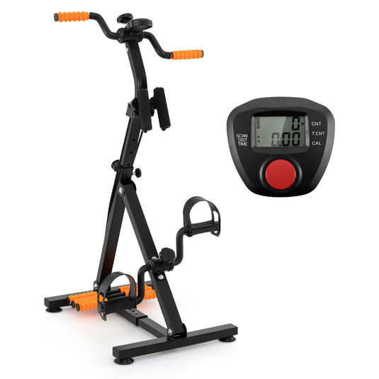 Goplus Pedal Exerciser for Seniors, Adjustable Hand Arm Leg Knee Exercise Equipment