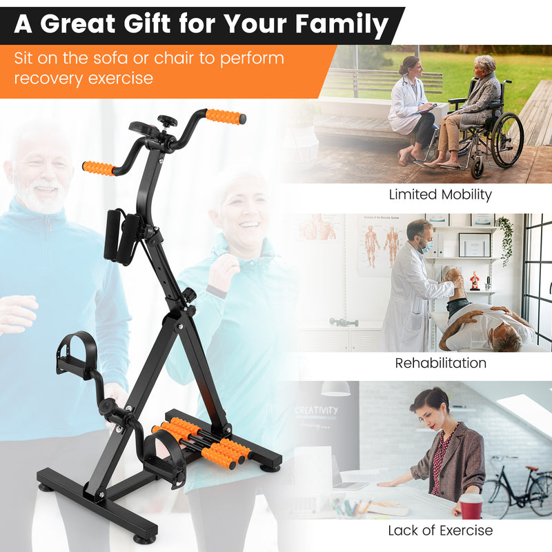 Load image into Gallery viewer, Goplus Pedal Exerciser for Seniors, Adjustable Hand Arm Leg Knee Exercise Equipment
