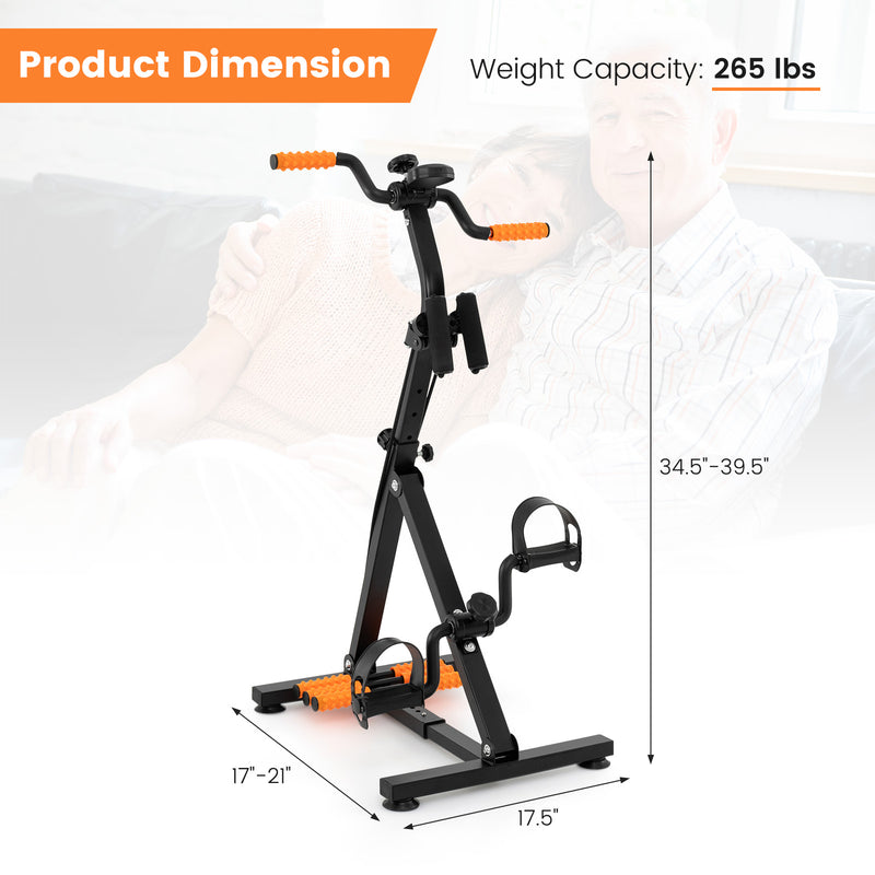 Load image into Gallery viewer, Goplus Pedal Exerciser for Seniors, Adjustable Hand Arm Leg Knee Exercise Equipment
