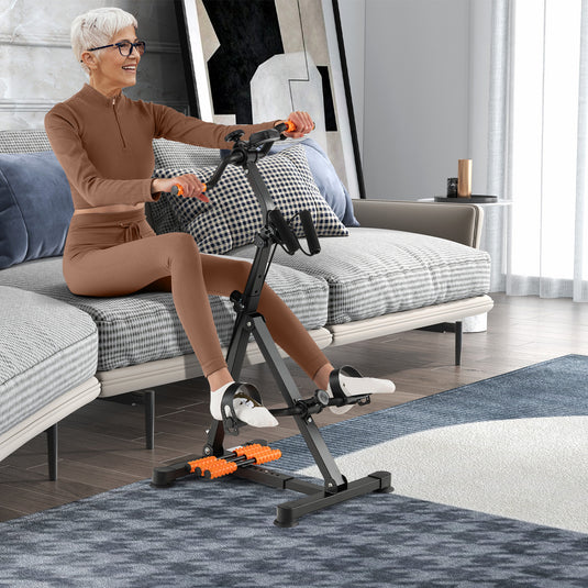 Goplus Pedal Exerciser for Seniors, Adjustable Hand Arm Leg Knee Exercise Equipment