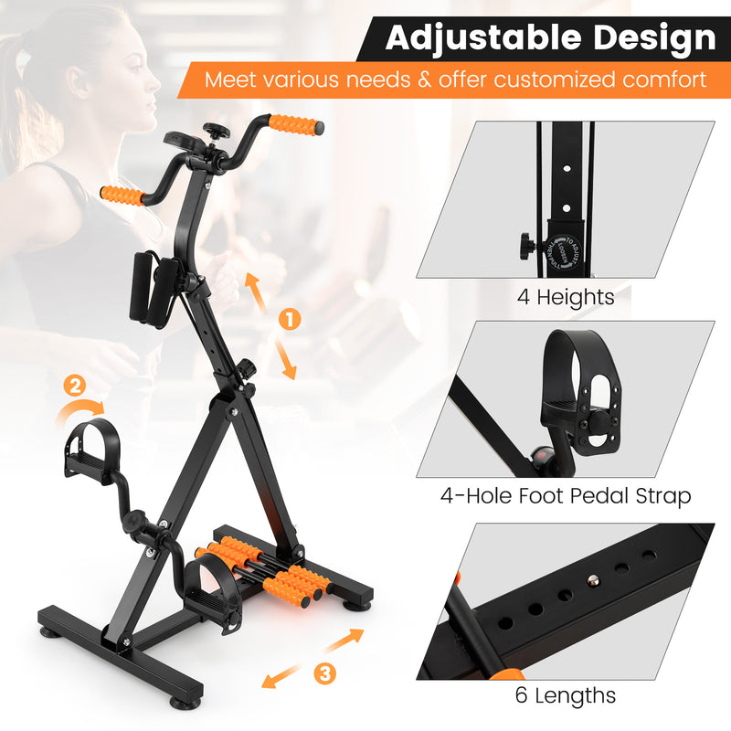 Load image into Gallery viewer, Goplus Pedal Exerciser for Seniors, Adjustable Hand Arm Leg Knee Exercise Equipment
