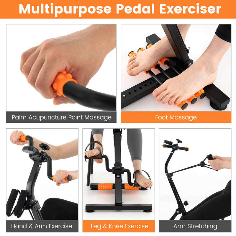 Load image into Gallery viewer, Goplus Pedal Exerciser for Seniors, Adjustable Hand Arm Leg Knee Exercise Equipment

