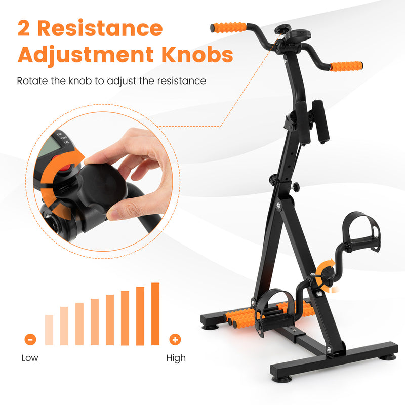 Load image into Gallery viewer, Goplus Pedal Exerciser for Seniors, Adjustable Hand Arm Leg Knee Exercise Equipment
