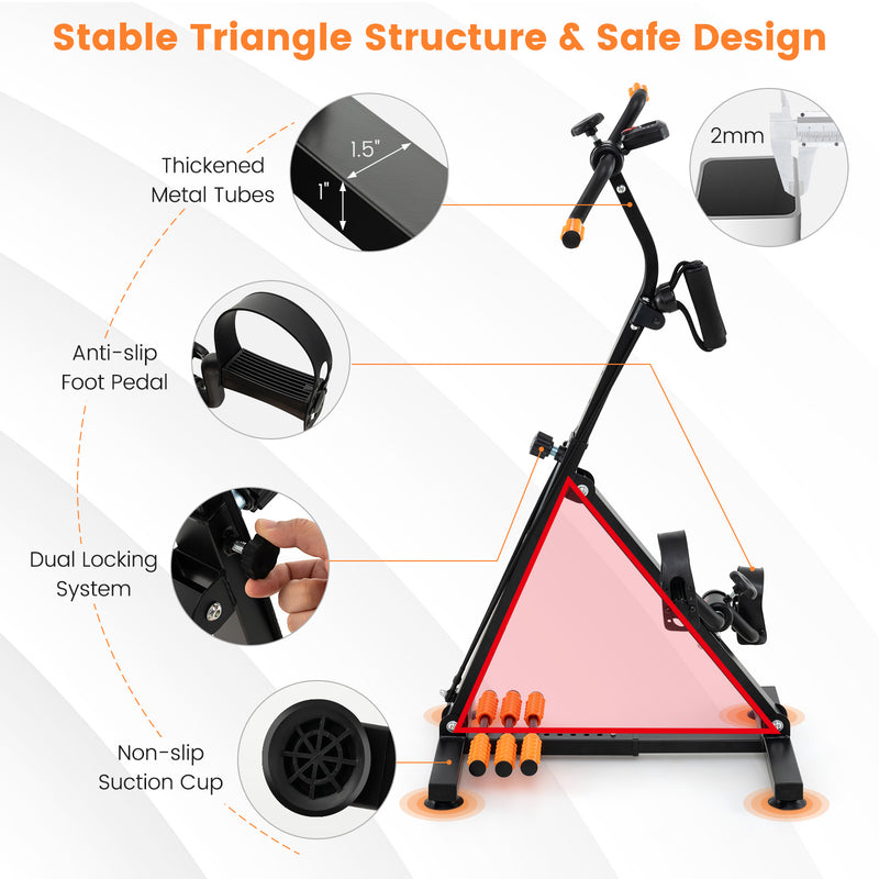 Load image into Gallery viewer, Goplus Pedal Exerciser for Seniors, Adjustable Hand Arm Leg Knee Exercise Equipment
