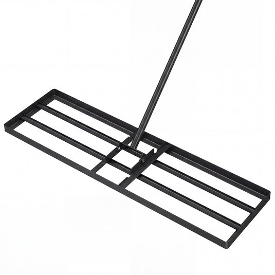 Goplus Lawn Leveling Rake, Heavy Duty Level Lawn Tool w/ Ergonomic Handle for Soil