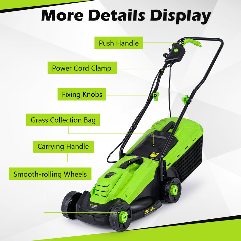 Load image into Gallery viewer, Goplus Electric Lawn Mower, 2-in-1 Versatile Corded Lawn Mower, 10 AMP Motor, 13" Cutting Deck

