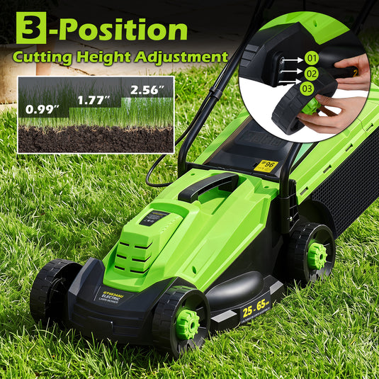 Goplus Electric Lawn Mower, 2-in-1 Versatile Corded Lawn Mower, 10 AMP Motor, 13" Cutting Deck