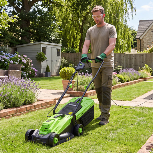 Goplus Electric Lawn Mower, 2-in-1 Versatile Corded Lawn Mower, 10 AMP Motor, 13