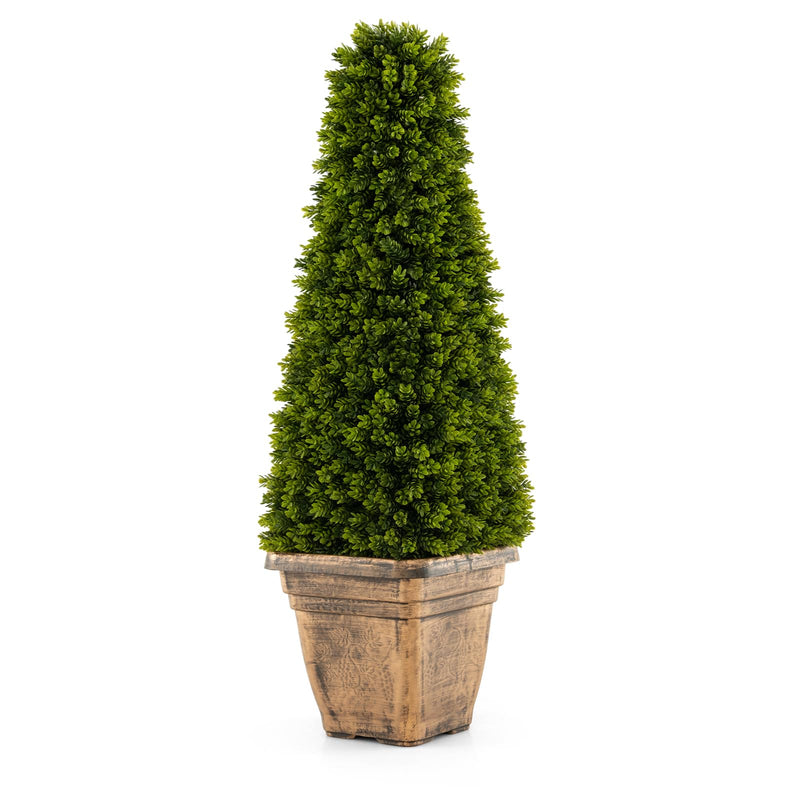 Load image into Gallery viewer, Goplus 3ft Artificial Boxwood Topiary Tree
