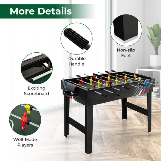 Goplus 4-in-1 Combination Game Table, Multi Game Table Set with Soccer, Air Hockey, Billiards, Table Tennis