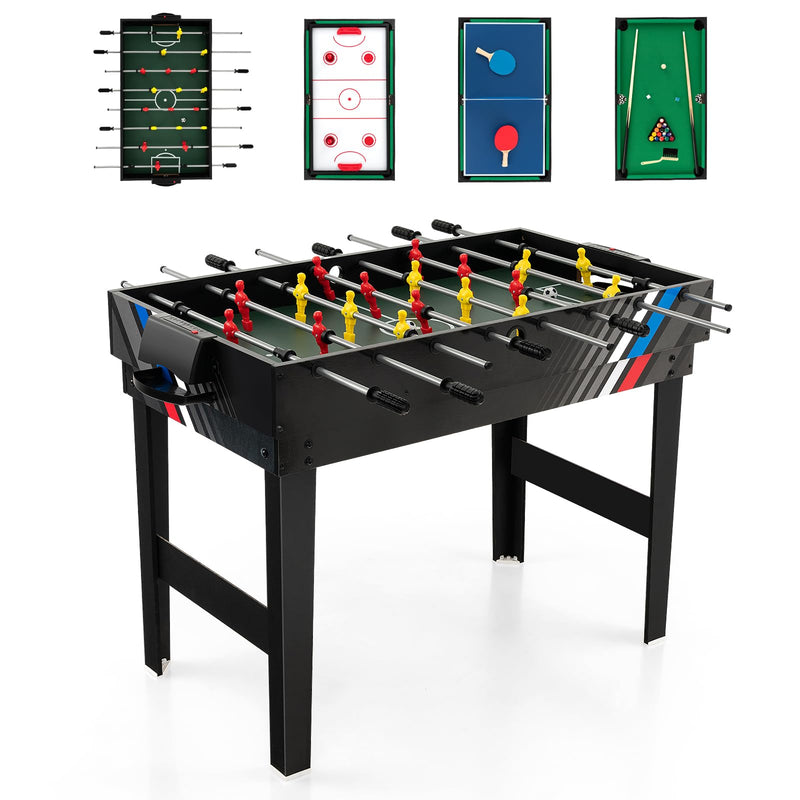 Load image into Gallery viewer, Goplus 4-in-1 Combination Game Table, Multi Game Table Set with Soccer, Air Hockey, Billiards, Table Tennis
