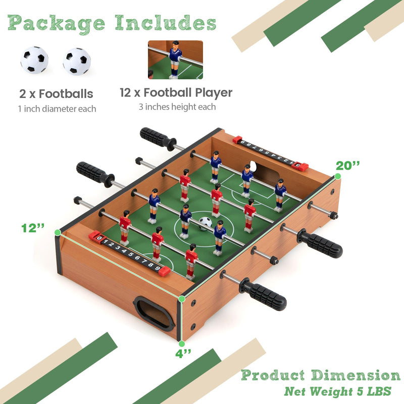 Load image into Gallery viewer, Goplus Foosball Table, 20 Inch Mini Tabletop Soccer Table with 2 Balls, Score Keepers, Portable Football Table for Kids
